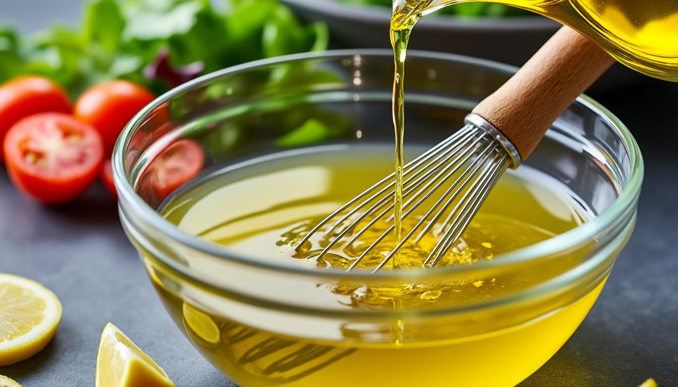 découvrez une recette simple et savoureuse de vinaigrette sans vinaigre, idéale pour assaisonner vos salades tout en douceur.